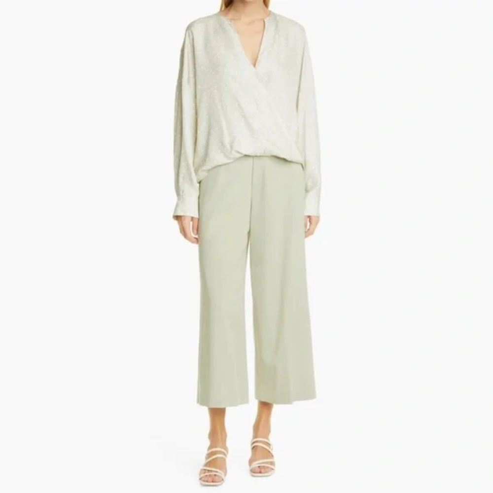 Faux wrap silk blouse - XS